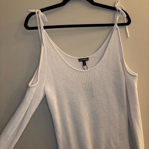 NWT Express Women’s White Long-sleeve Sweater Size L - Picture 3 of 11